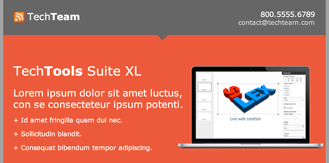tech tools template for Silex website builder
